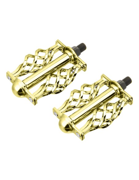 Twisted Pedals W/Cage Classic C-514 1/2 Gold.